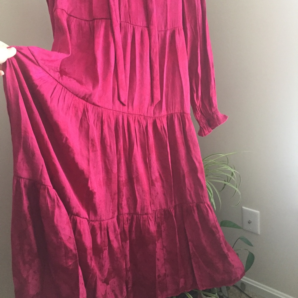 NWT Maeve by Anthropologie Pink Tiered Maxi Dress - Picture 10 of 17